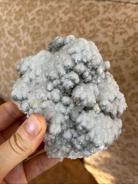 Blue fluorite and quartz mineral cluster over 1 lb